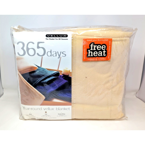 NIP Vintage VELLUX WestPoint Stevens Full Size Blanket for JC Penney Ivory - Picture 1 of 4